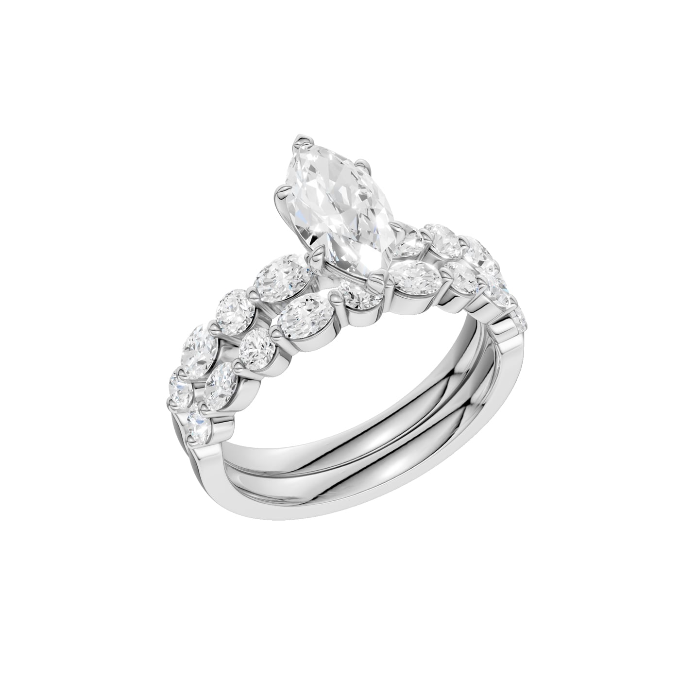 14K 2.00 CT Lab Grown Diamond Bridal Set - Image 4