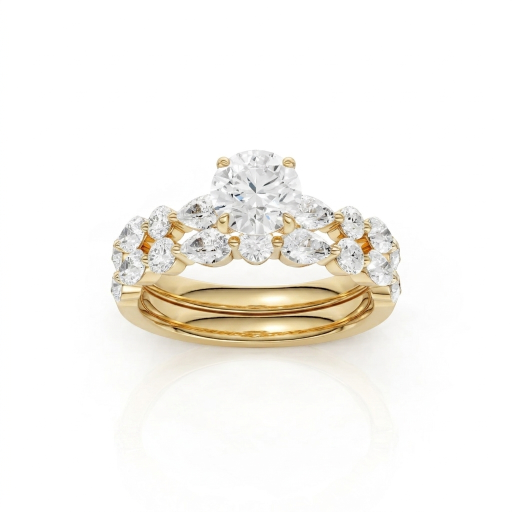 14K 2.00 CT Lab Grown Diamond Bridal Set