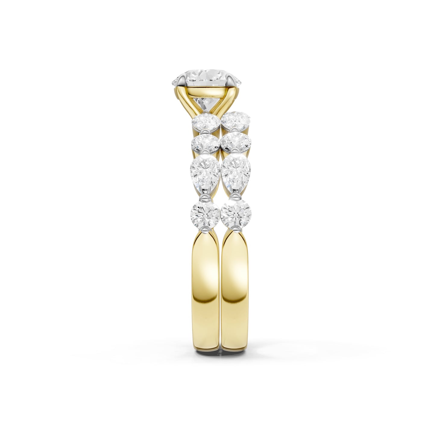 14K 2.00 CT Lab Grown Diamond Bridal Set - Image 3