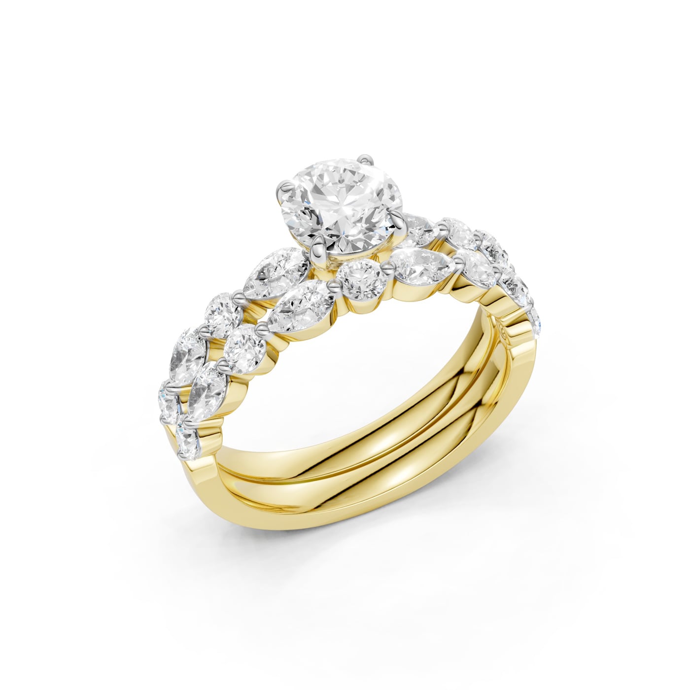 14K 2.00 CT Lab Grown Diamond Bridal Set - Image 4