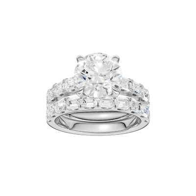 14K 5.00 CT Lab Grown Diamond Bridal Set