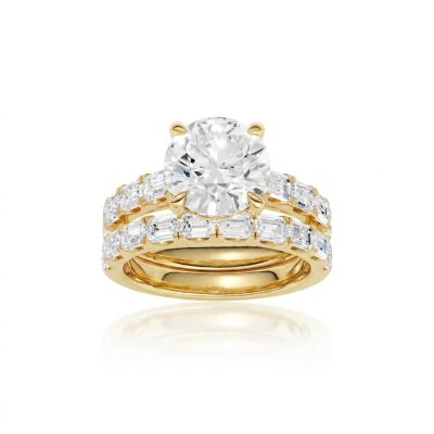 14K 5.00 CT Lab Grown Diamond Bridal Set