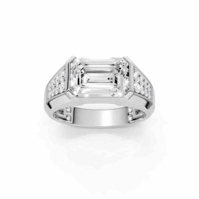 14K 5.33 CT Lab Grown Diamond Men's Ring