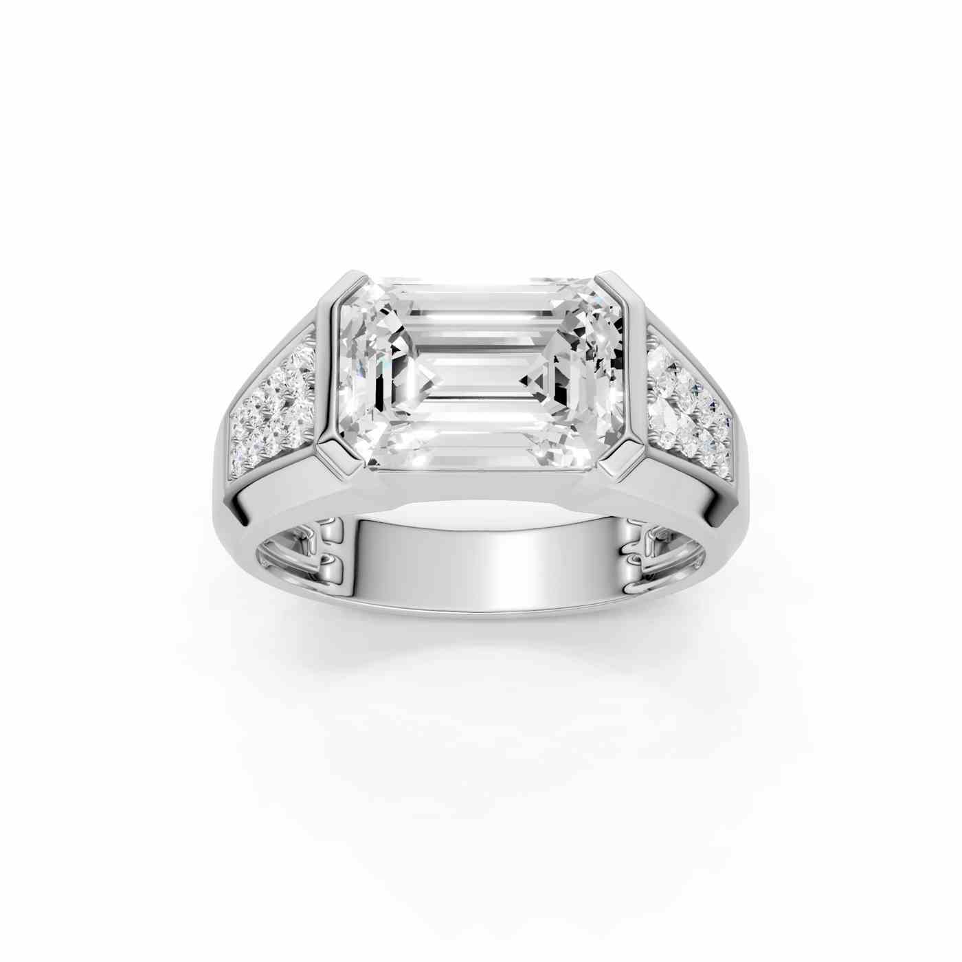 14K 5.33 CT Lab Grown Diamond Men's Ring
