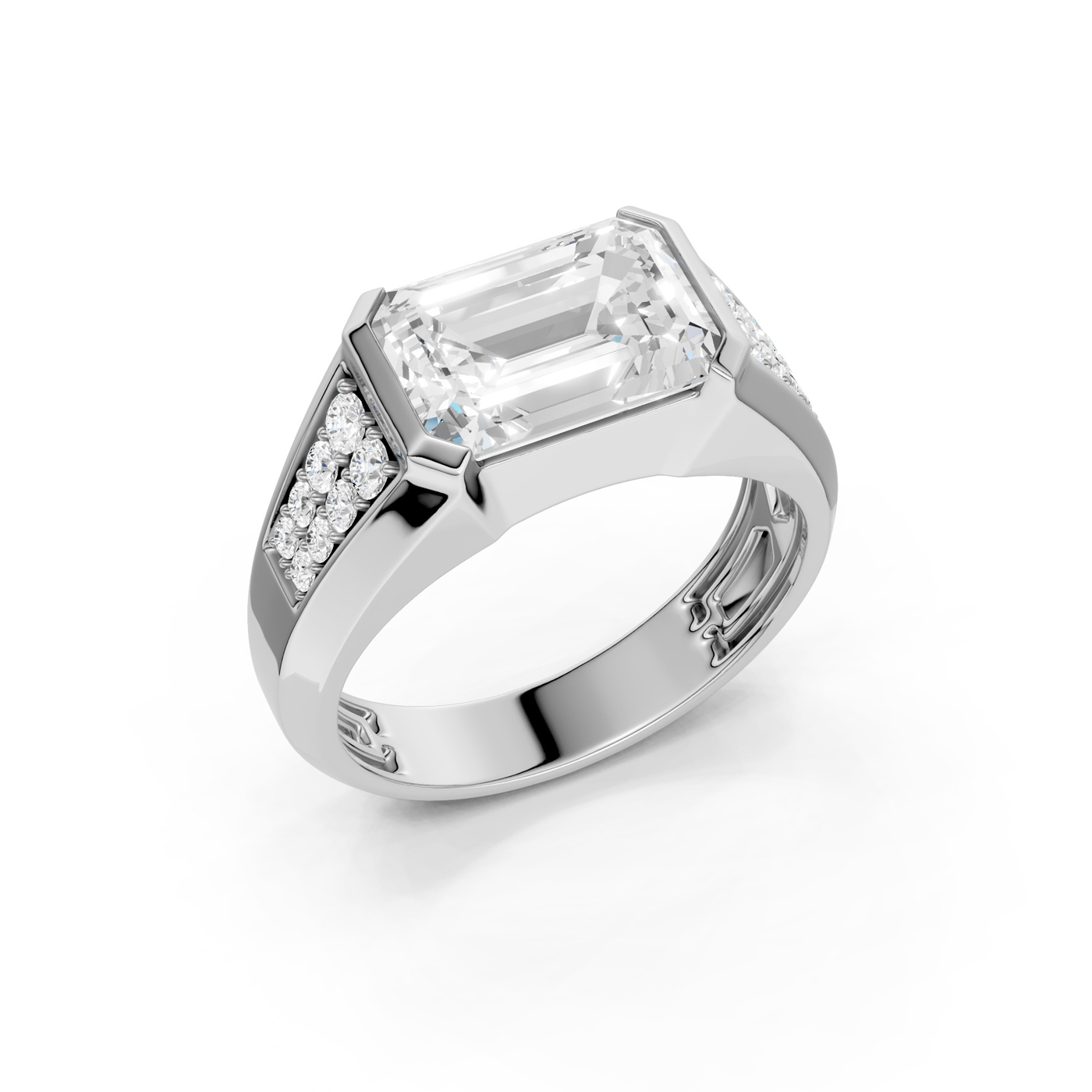 14K 5.33 CT Lab Grown Diamond Men's Ring - Image 4