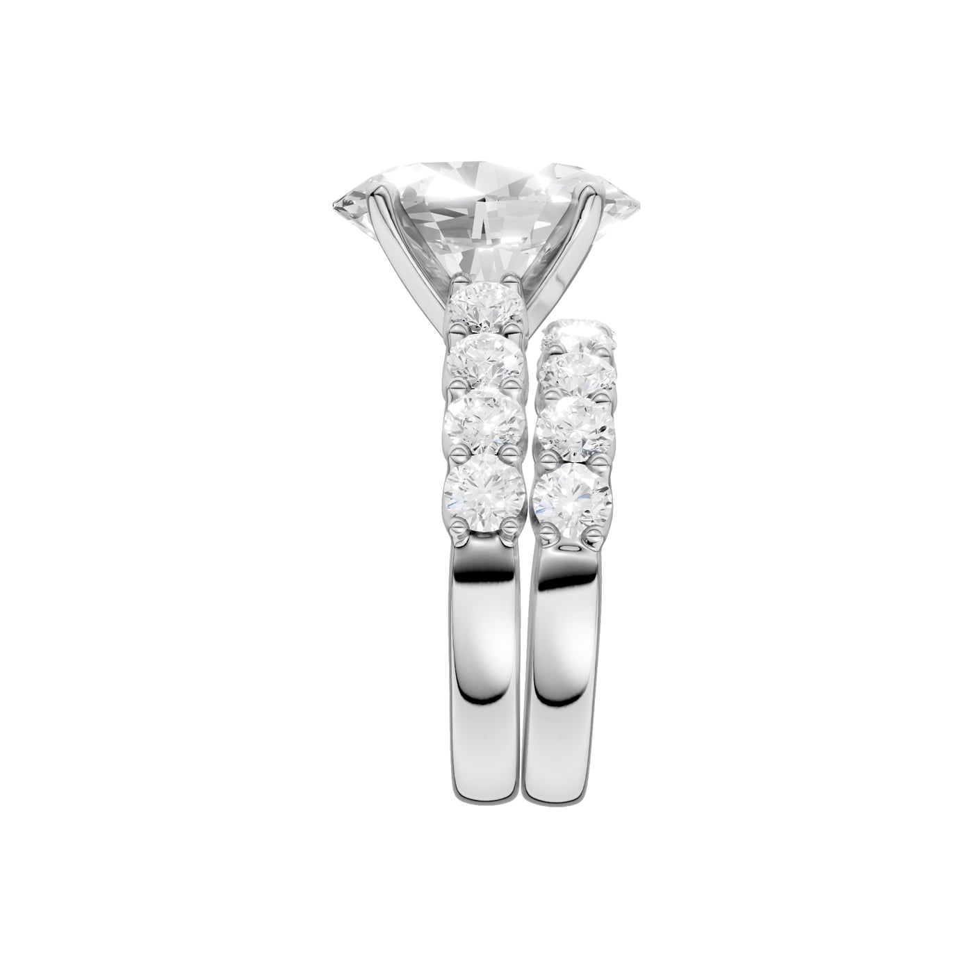 14K 6.00 CT Lab Grown Diamond Bridal Set - Image 2