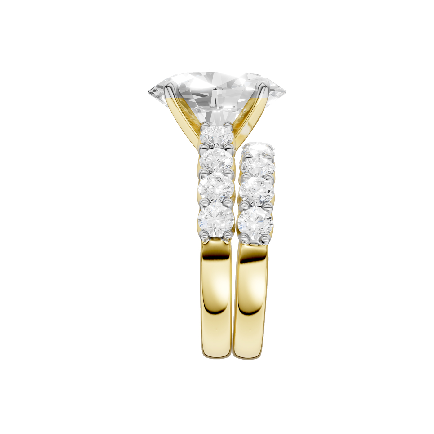 14K 6.00 CT Lab Grown Diamond Bridal Set - Image 3