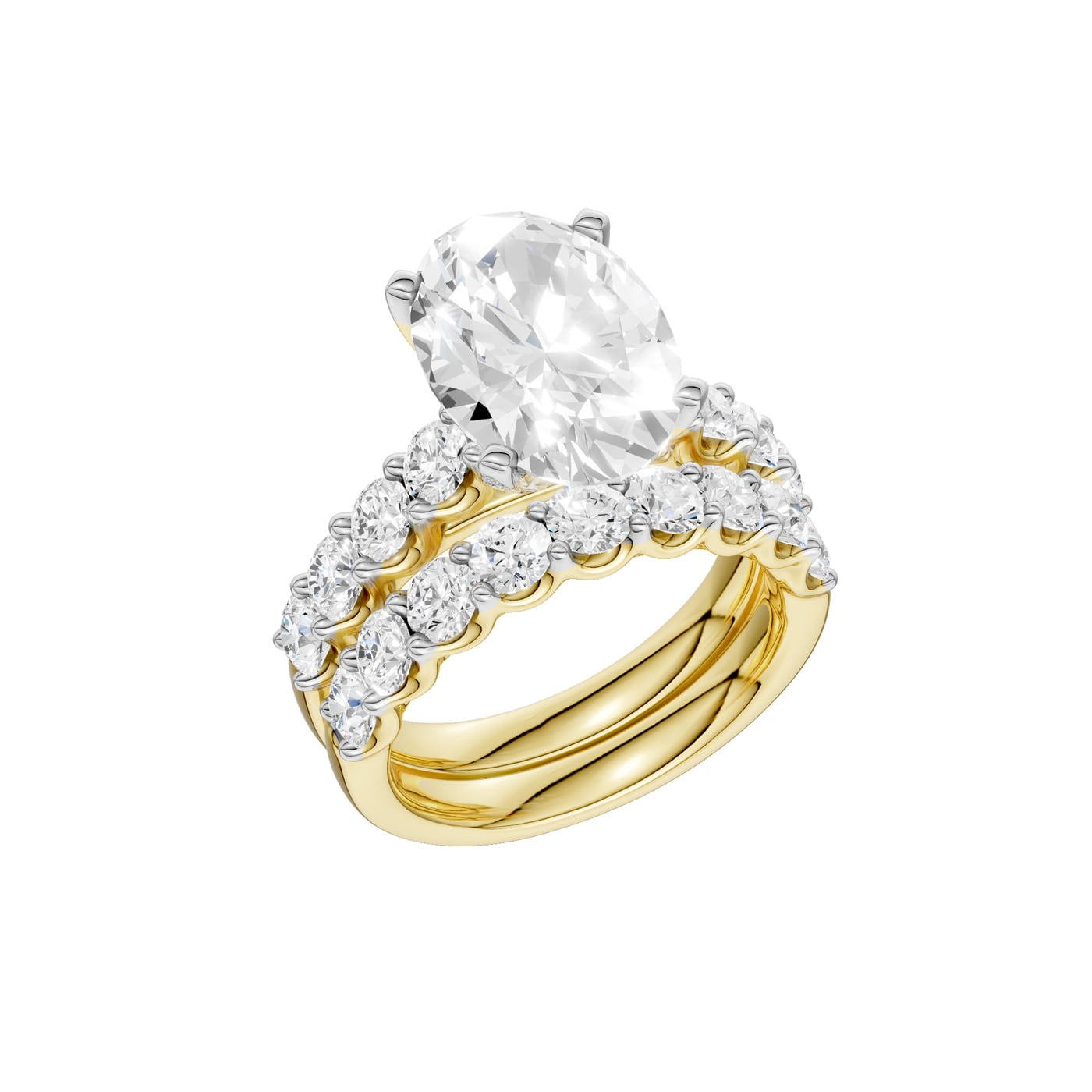 14K 6.00 CT Lab Grown Diamond Bridal Set - Image 4