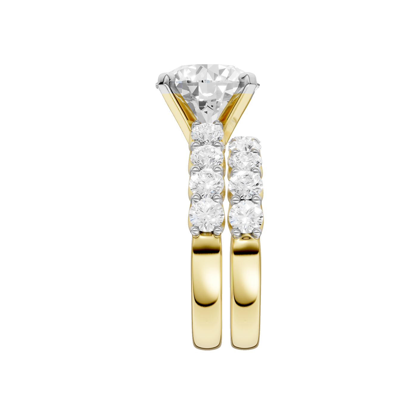 14K 6.00 CT Lab Grown Diamond Bridal Set - Image 3