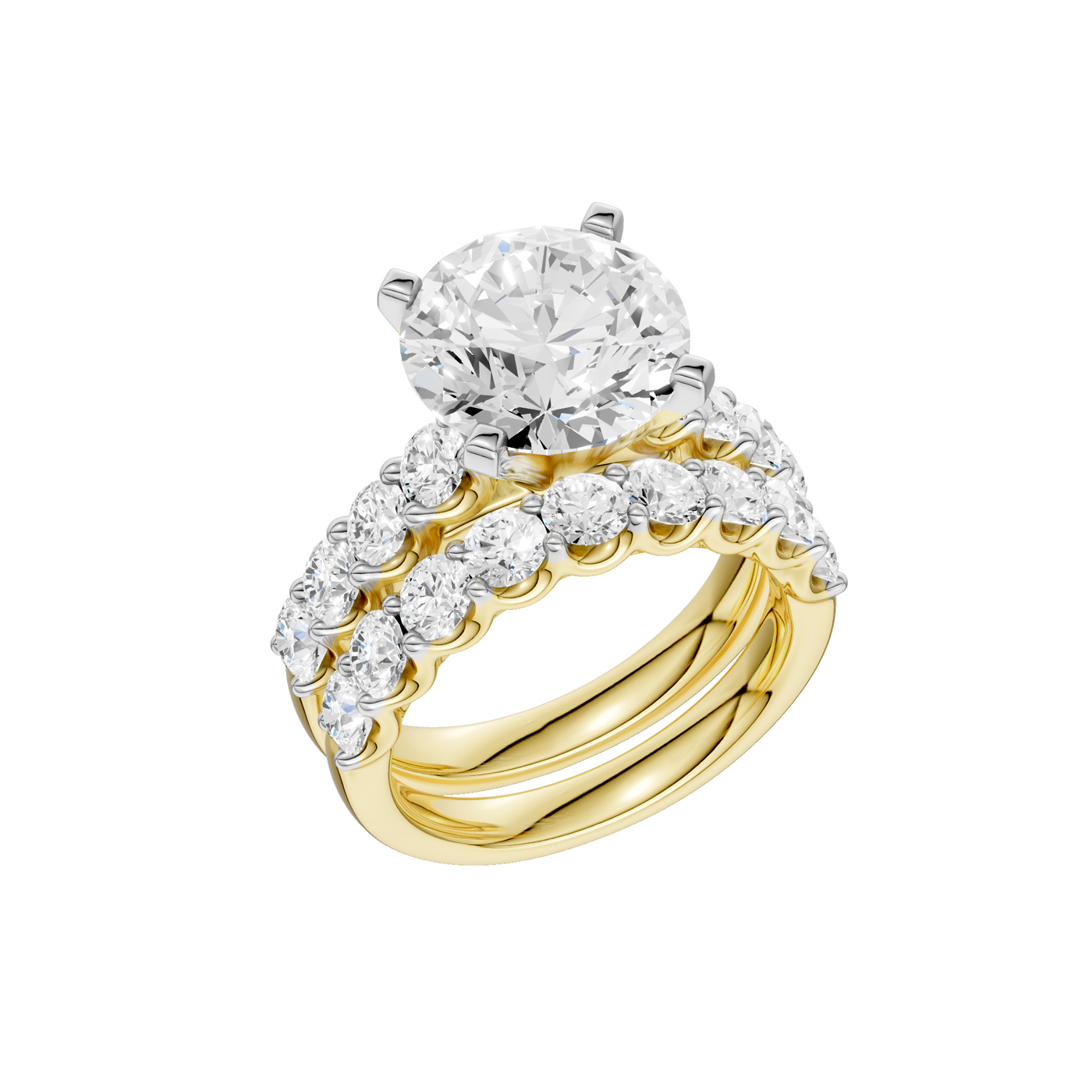 14K 6.00 CT Lab Grown Diamond Bridal Set - Image 4