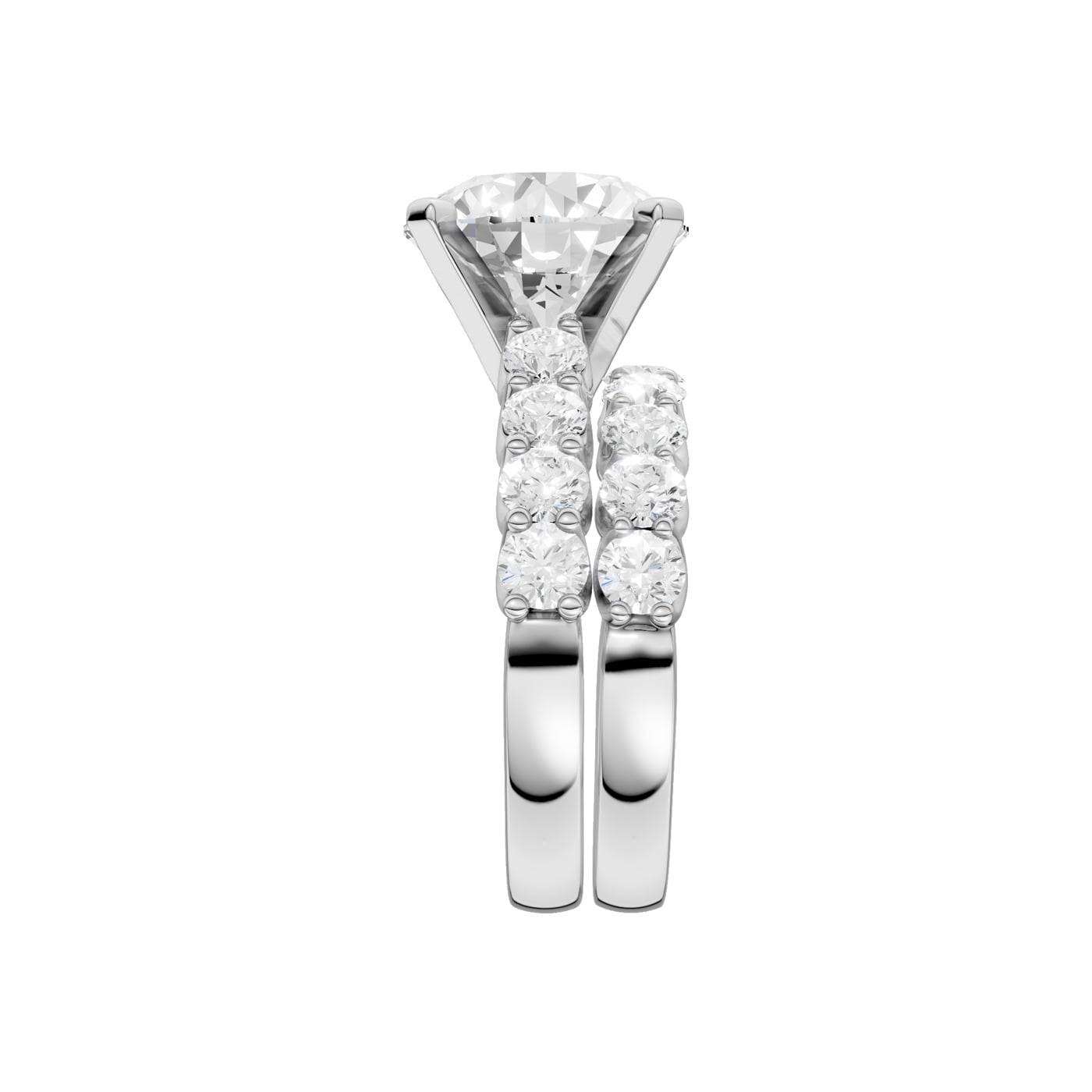 14K 7.00 CT Lab Grown Diamond Bridal Set - Image 2