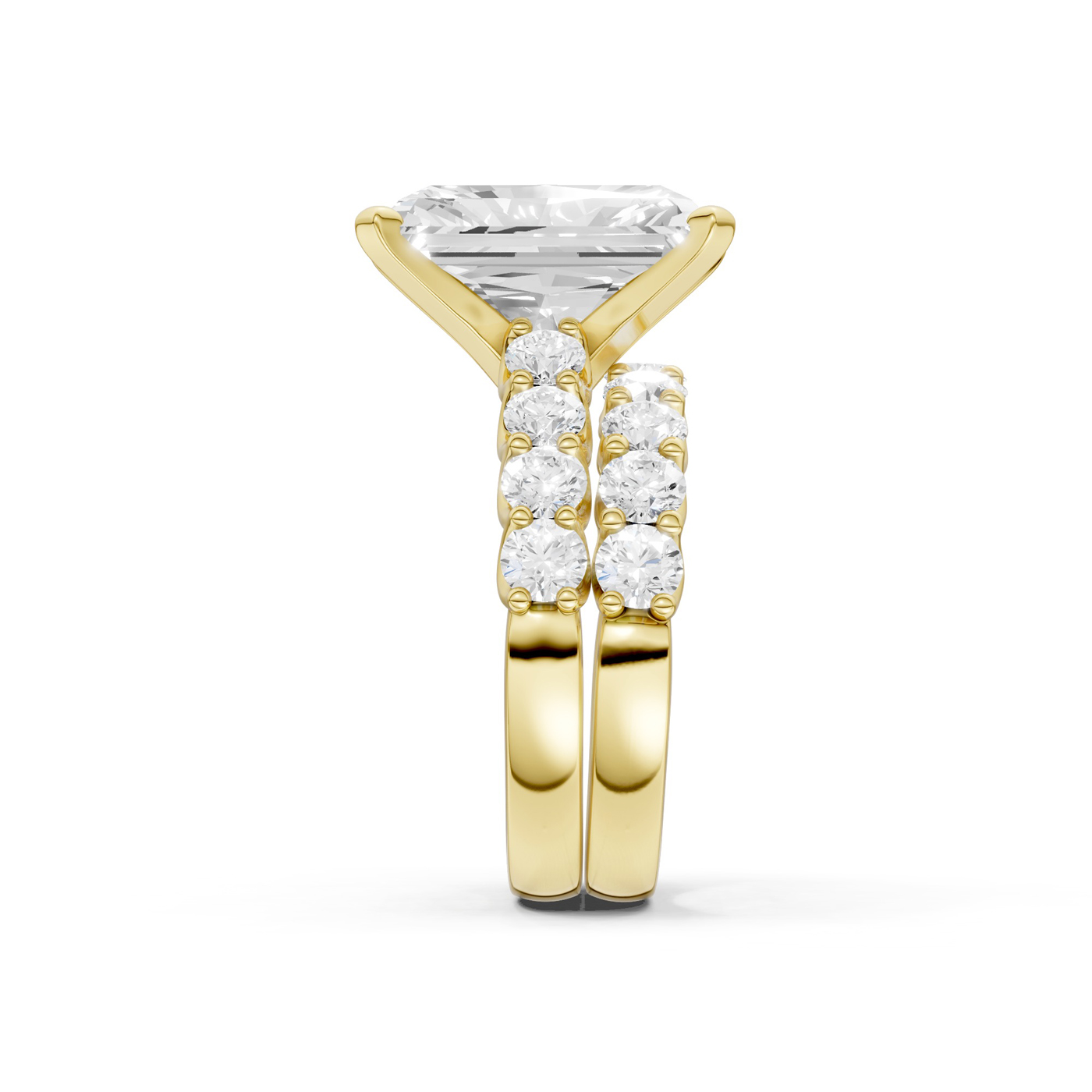 14K 8.00 CT Lab Grown Diamond Bridal Set - Image 2