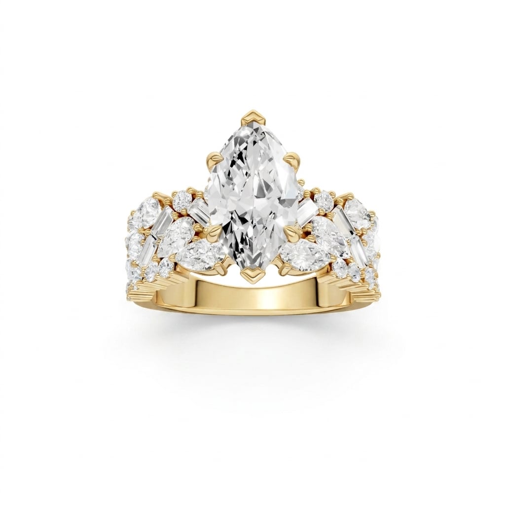 14K 3.50 CT Lab Grown Diamond Ring