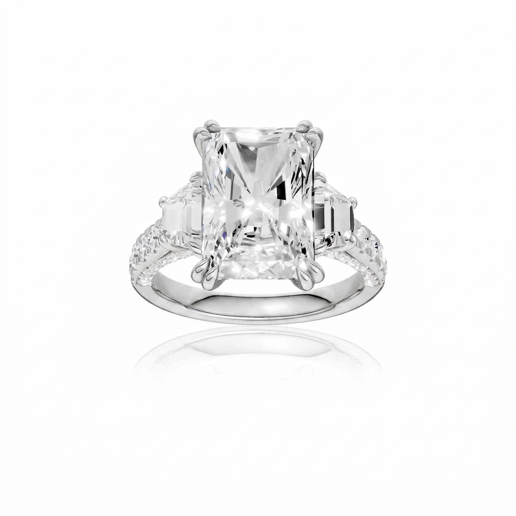 14K 6.50 CT Lab Grown Diamond Ring