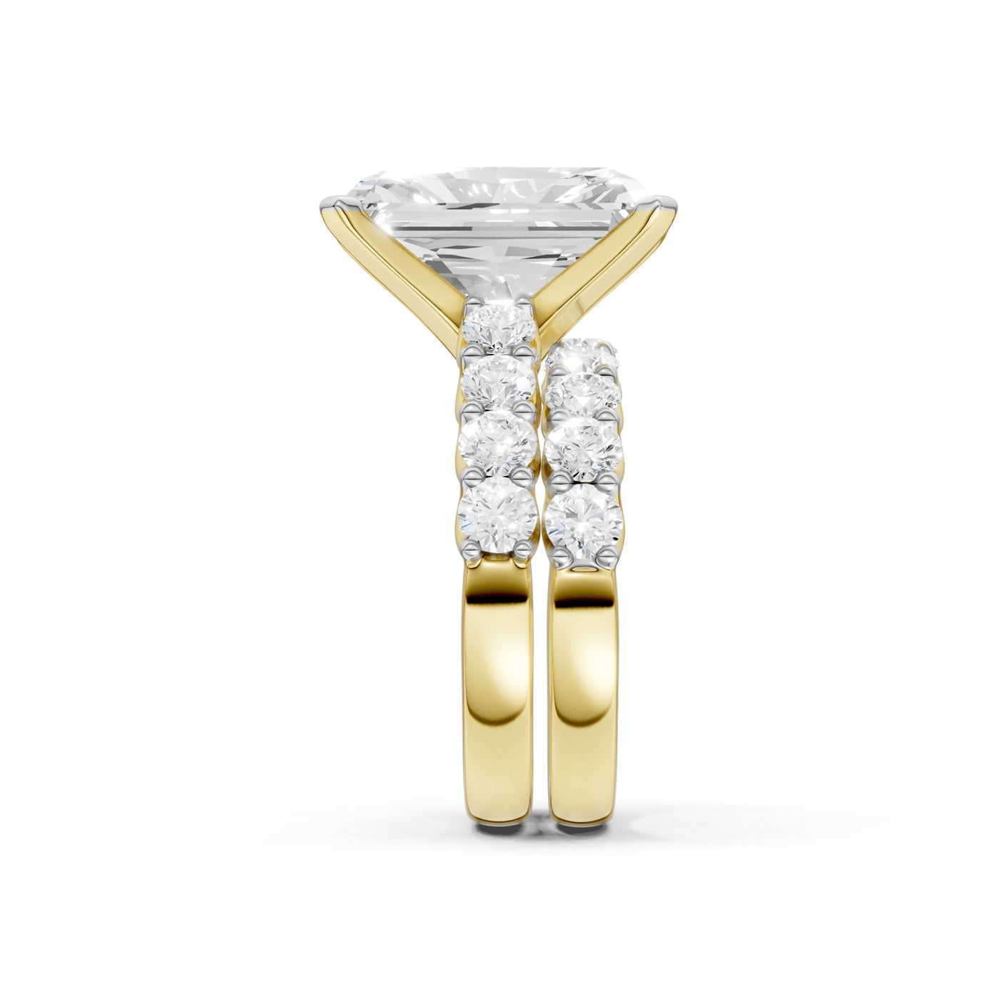 14K 9.00 CT Lab Grown Diamond Bridal Set - Image 3
