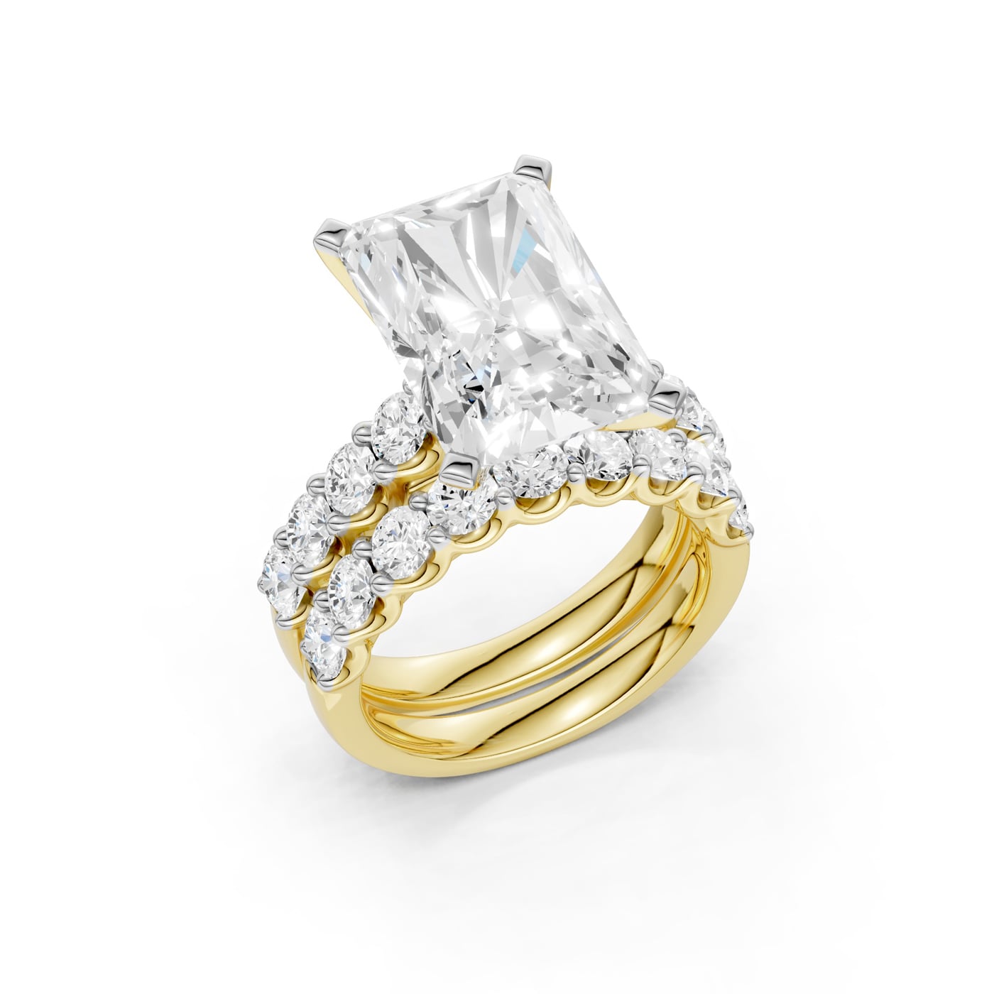 14K 9.00 CT Lab Grown Diamond Bridal Set - Image 4