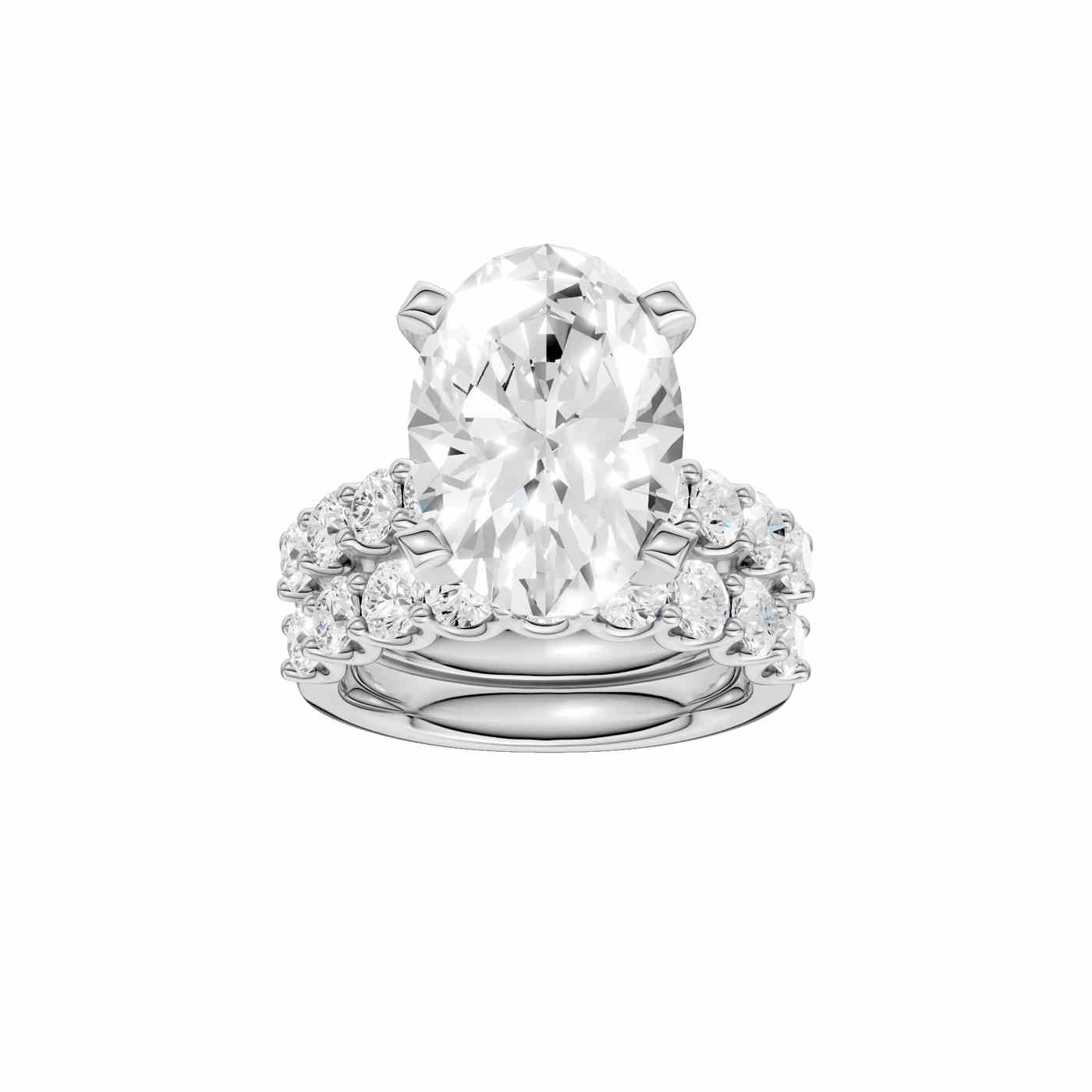 14K 8.00 CT Lab Grown Diamond Bridal Set