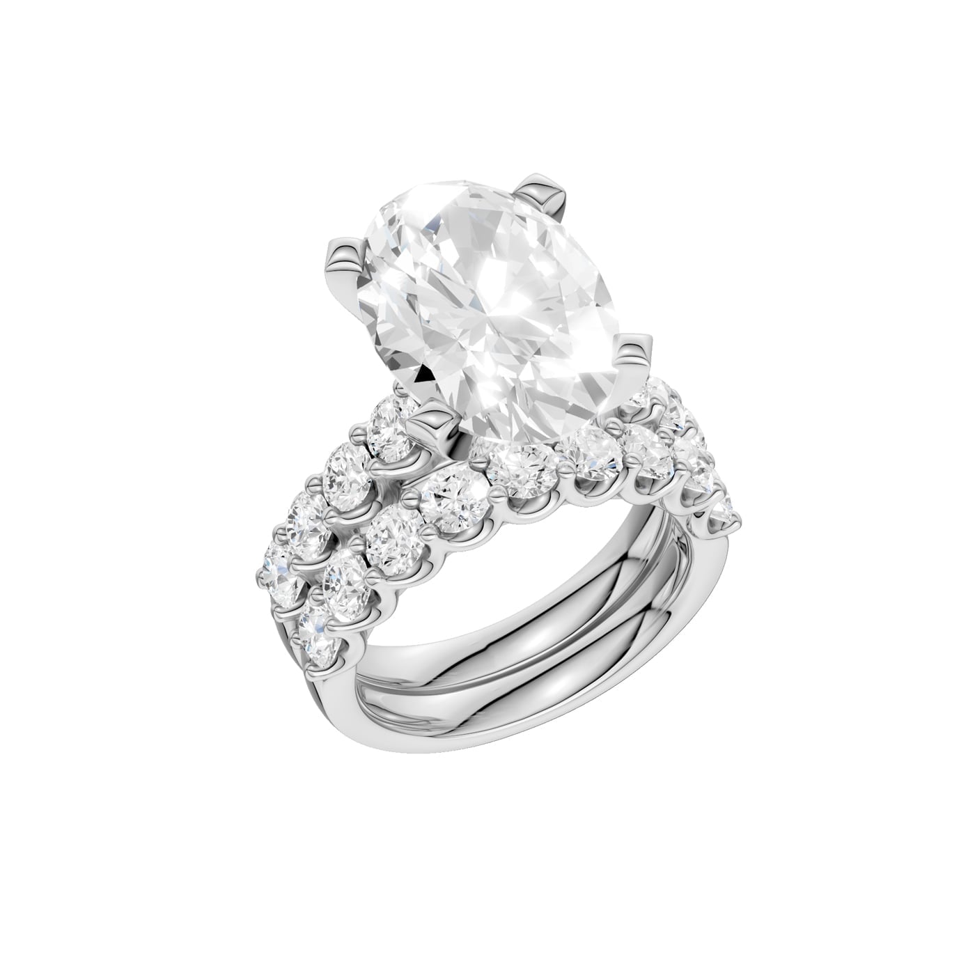 14K 8.00 CT Lab Grown Diamond Bridal Set - Image 2