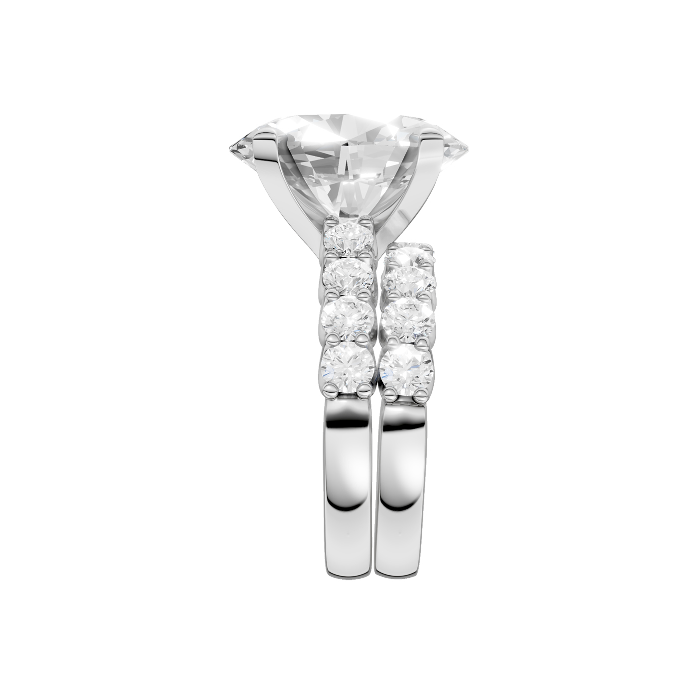 14K 8.00 CT Lab Grown Diamond Bridal Set - Image 3