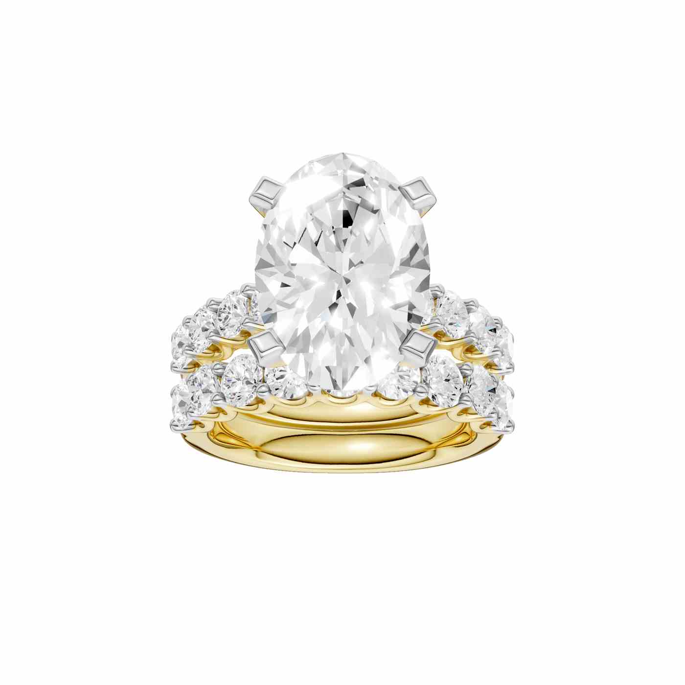 14K 9.00 CT Lab Grown Diamond Bridal Set