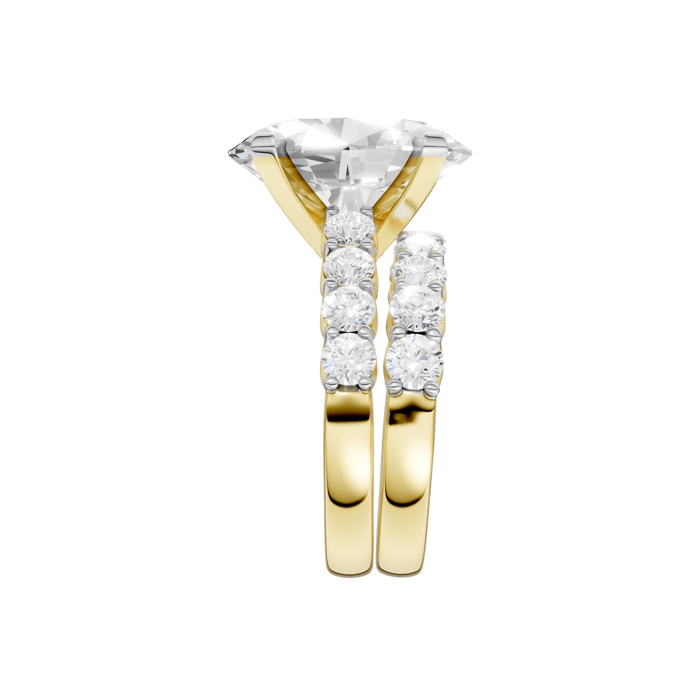14K 9.00 CT Lab Grown Diamond Bridal Set - Image 2