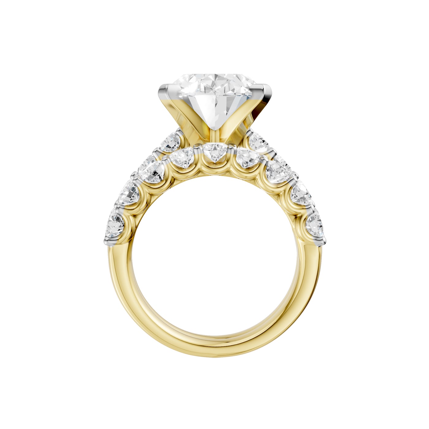 14K 9.00 CT Lab Grown Diamond Bridal Set - Image 4