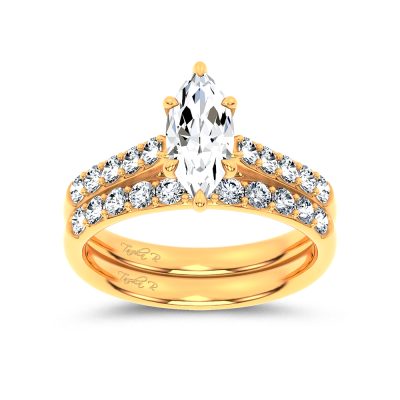 14K 1.75 CT Lab Grown Diamond Bridal Set