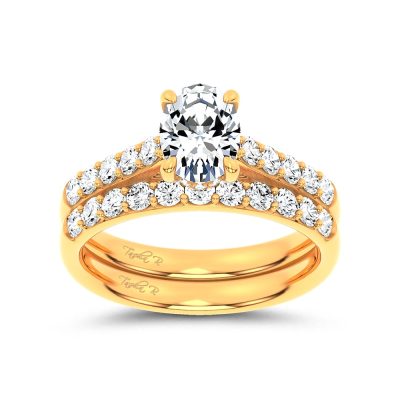 14K 1.75 CT Lab Grown Diamond Bridal Set