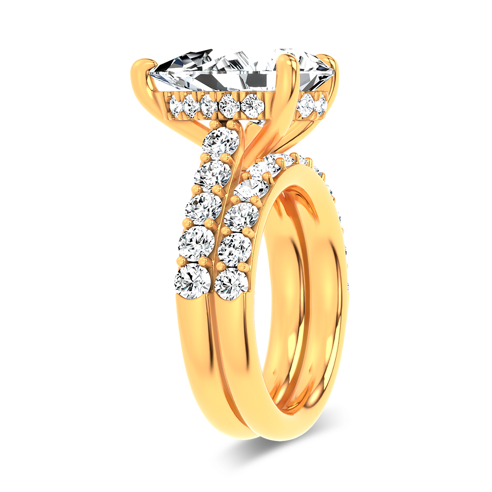 14K 7.00 CT Lab Grown Diamond Bridal Set - Image 3