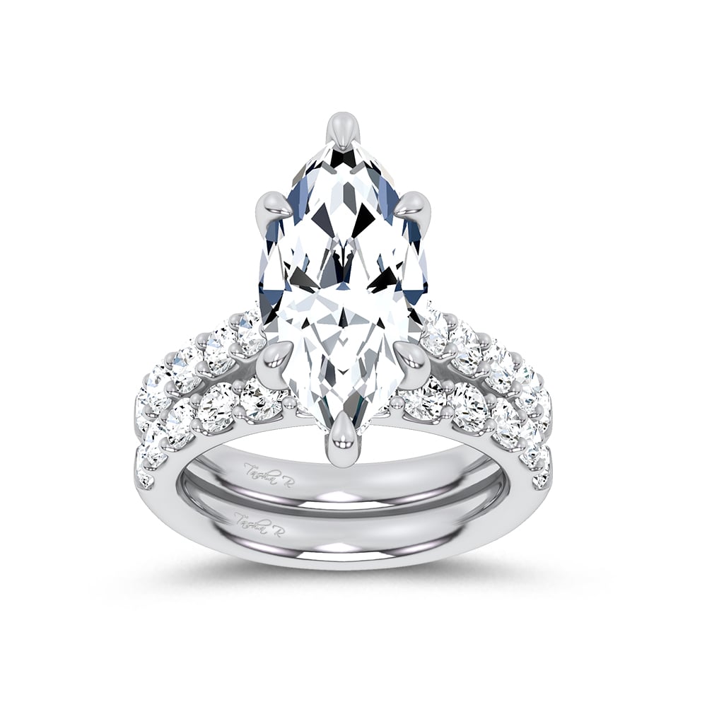 14K 7.00 CT Lab Grown Diamond Bridal Set