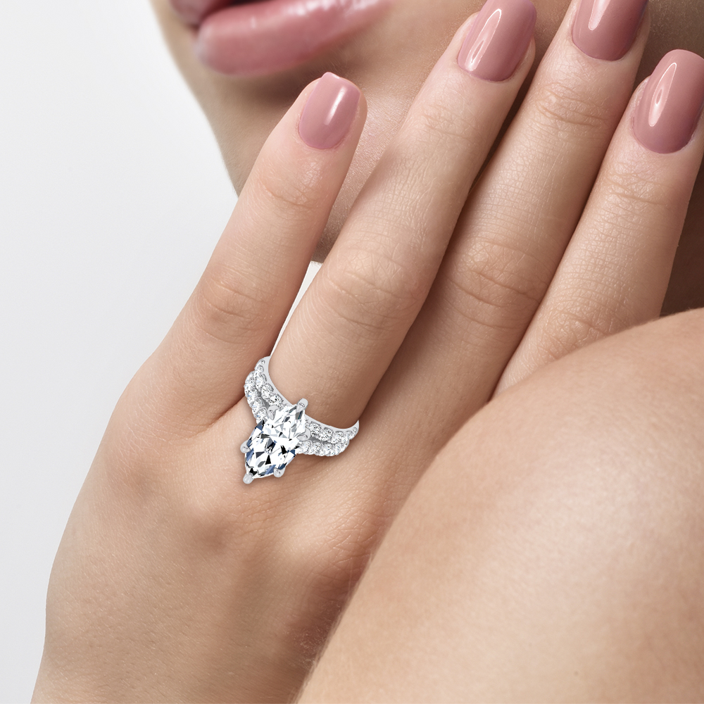 14K 7.00 CT Lab Grown Diamond Bridal Set - Image 4