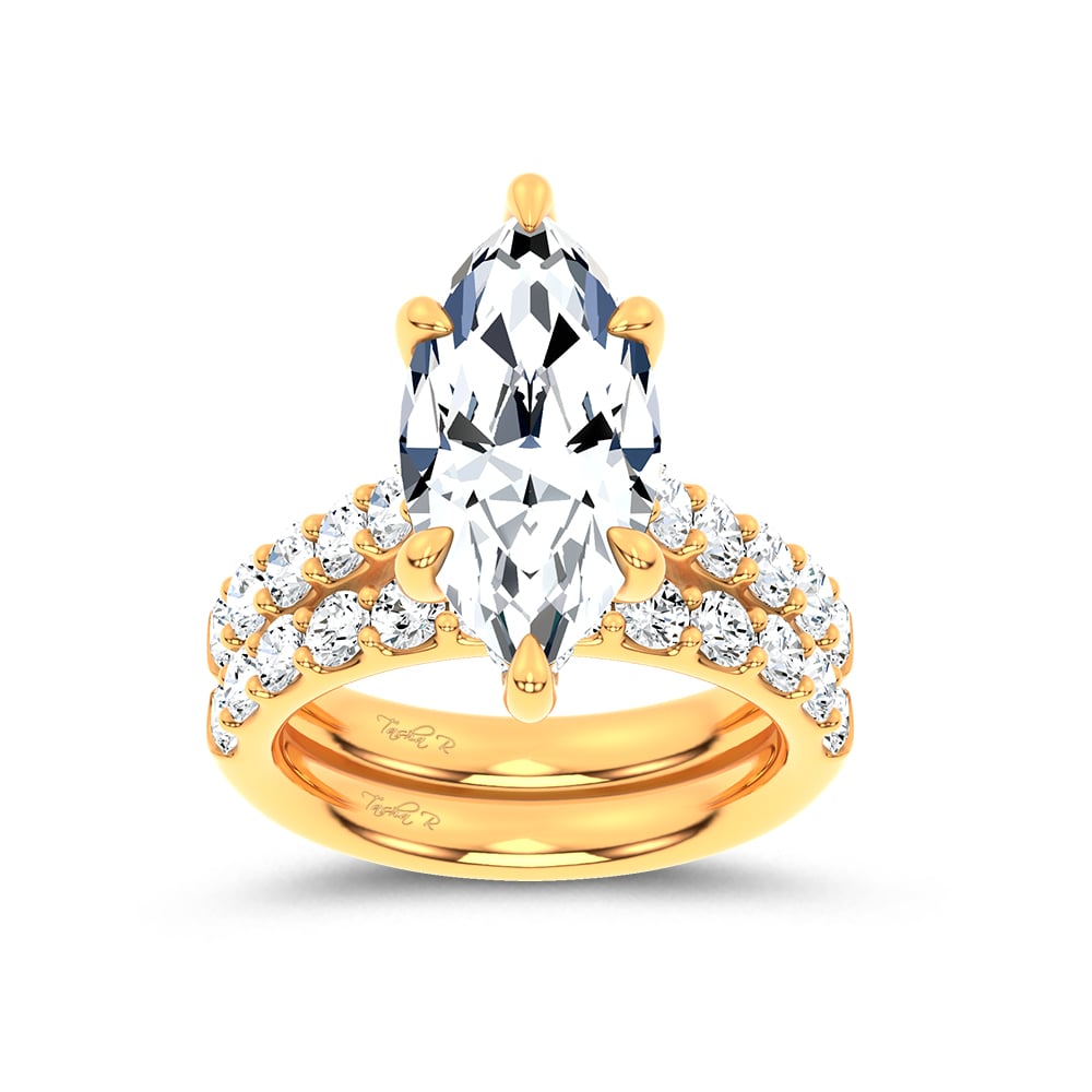 14K 7.00 CT Lab Grown Diamond Bridal Set