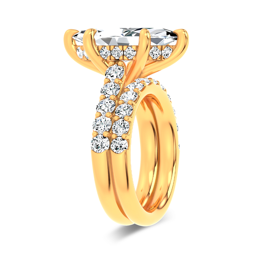 14K 7.00 CT Lab Grown Diamond Bridal Set - Image 2