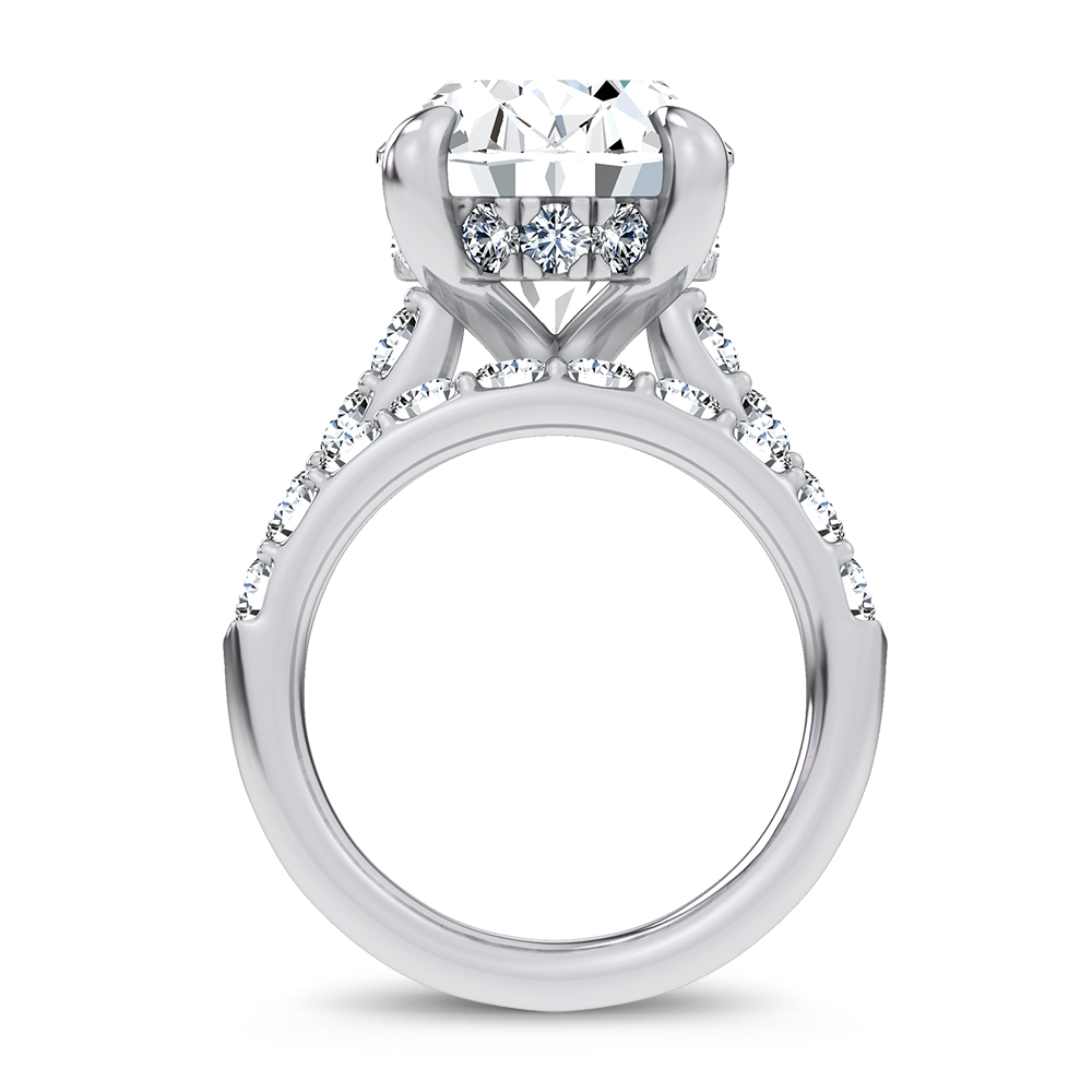 14K 12.46 CT Lab Grown Diamond Bridal Set - Image 3