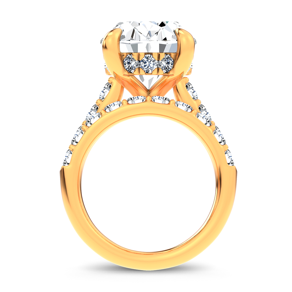 14K 12.46 CT Lab Grown Diamond Bridal Set - Image 3