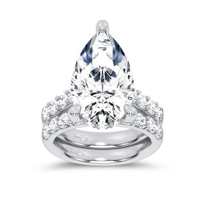 14K 12.40 CT Lab Grown Diamond Bridal Set