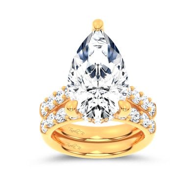 14K 12.40 CT Lab Grown Diamond Bridal Set