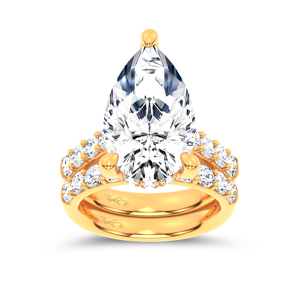 14K 12.40 CT Lab Grown Diamond Bridal Set