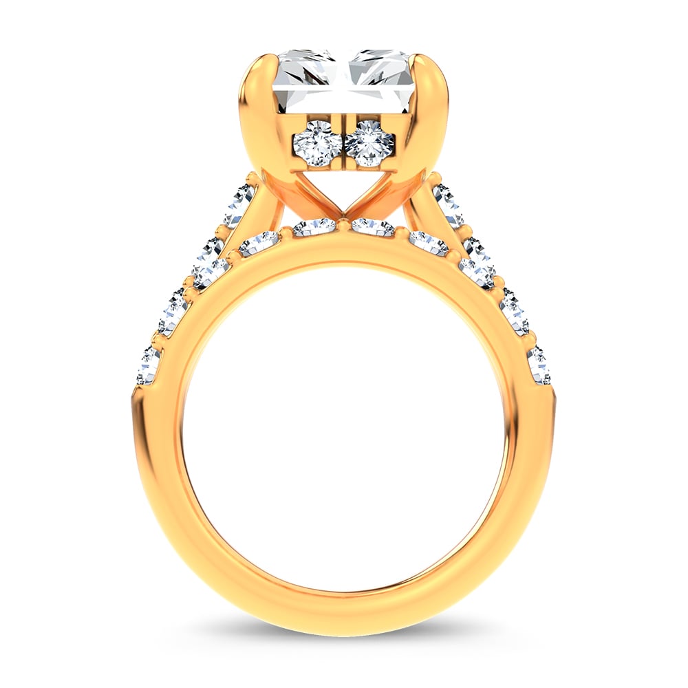 14K 12.36 CT Lab Grown Diamond Bridal Set - Image 3