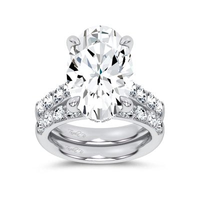 14K 9.25 CT Lab Grown Diamond Bridal Set