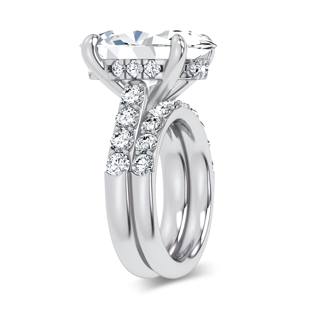 14K 9.25 CT Lab Grown Diamond Bridal Set - Image 2