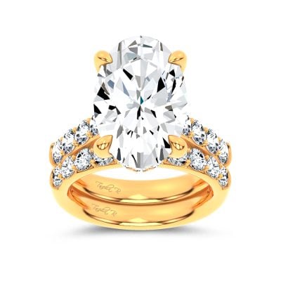 14K 9.25 CT Lab Grown Diamond Bridal Set
