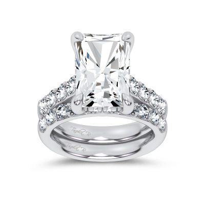 14K 9.25 CT Lab Grown Diamond Bridal Set