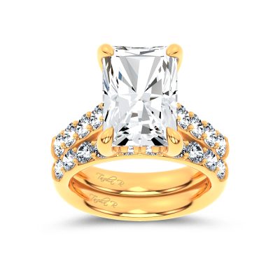 14K 9.25 CT Lab Grown Diamond Bridal Set