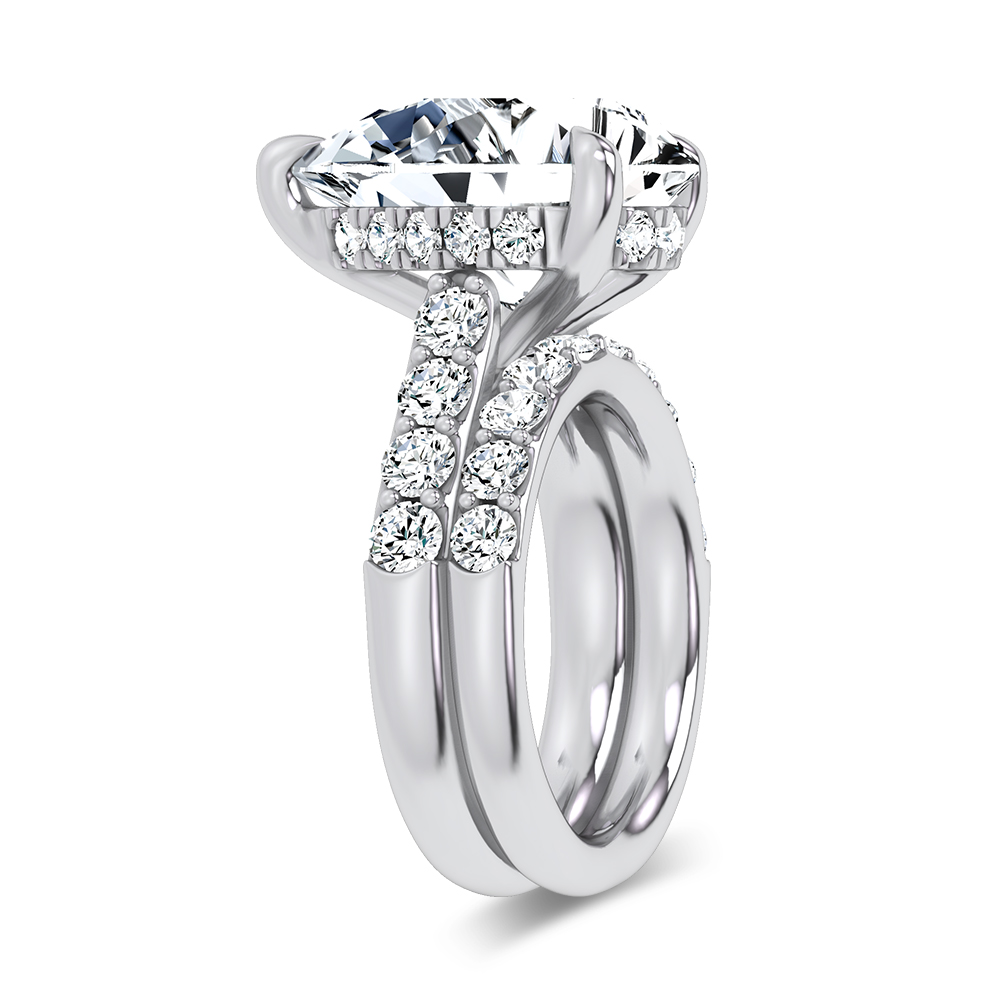 14K 9.31 CT Lab Grown Diamond Bridal Set - Image 2
