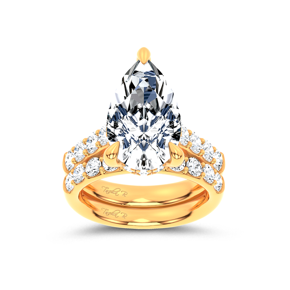14K 9.31 CT Lab Grown Diamond Bridal Set