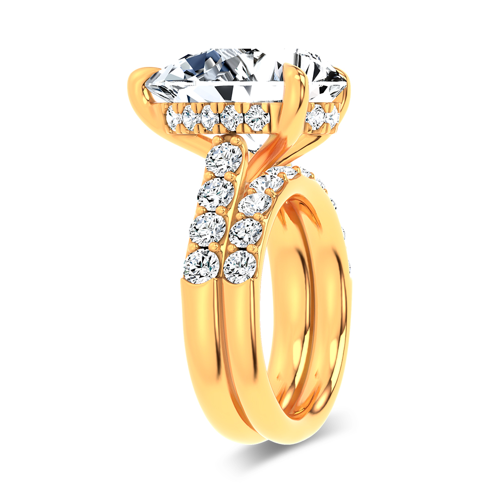14K 9.31 CT Lab Grown Diamond Bridal Set - Image 2