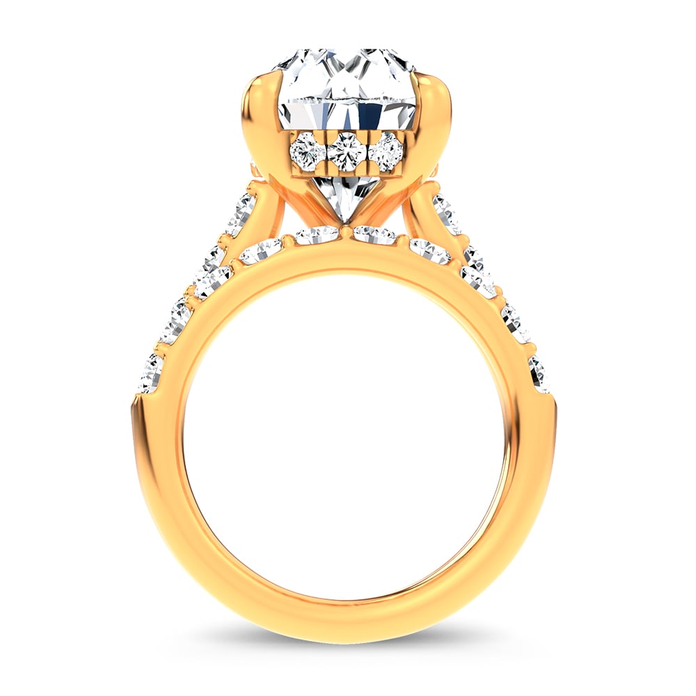 14K 9.31 CT Lab Grown Diamond Bridal Set - Image 3