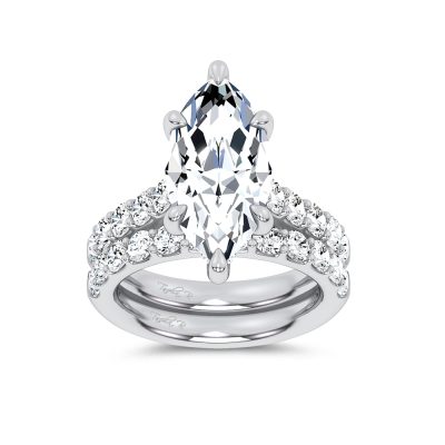 14K 9.31 CT Lab Grown Diamond Bridal Set