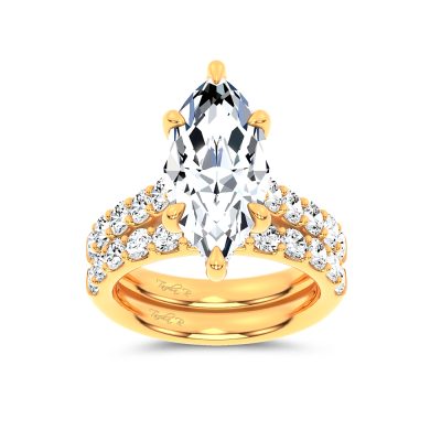 14K 9.31 CT Lab Grown Diamond Bridal Set